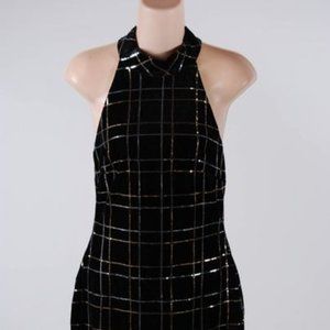 Alexia Admor Black Poly Blend Sequin Dress